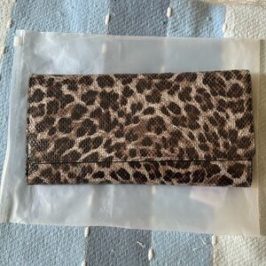 Nordstrom Cheetah/Leopard Print Crossbody/Clutch Evening Bag